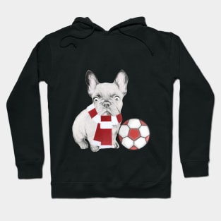Football Supporting French Bulldog Hoodie